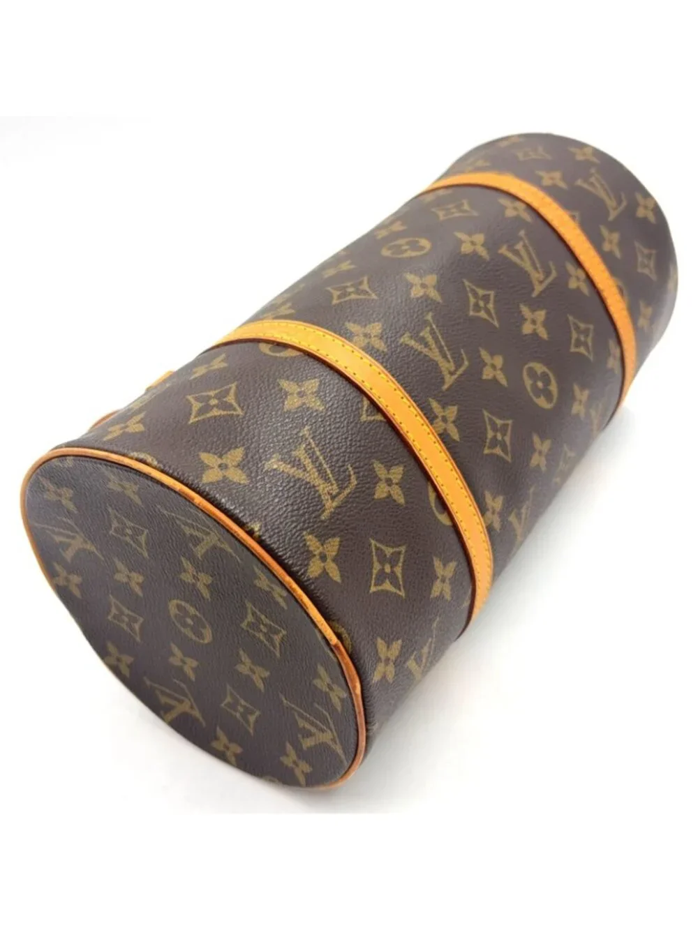Louis Vuitton Papillon 30 Monogram Leather Brown Light Handbag Gold